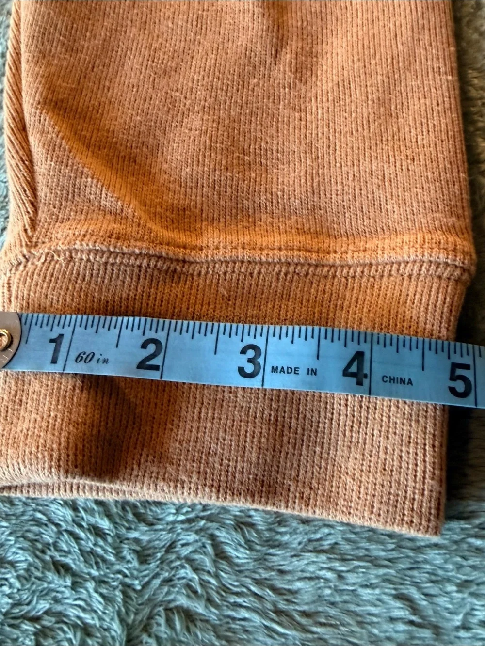 Lands’ End Men’s 2XL Quarter Zip Pullover Camel Ribbed Sweater